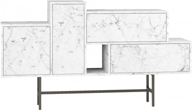Senkki Linento Furniture Hermes, marmori, valkoinen