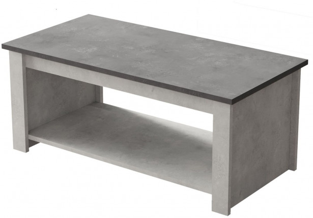Sohvapöytä Linento Furniture LV14, kivikuosi, hopea/harmaa