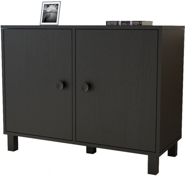 Sivukaappi Linento Furniture VL35, musta