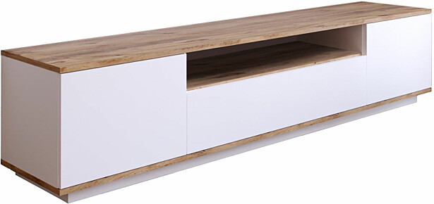 TV-taso Linento Furniture FR7, ruskea/valkoinen