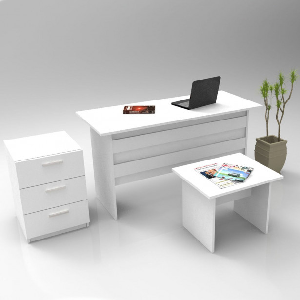 Työpöytäkokonaisuus Linento Furniture VO9, valkoinen