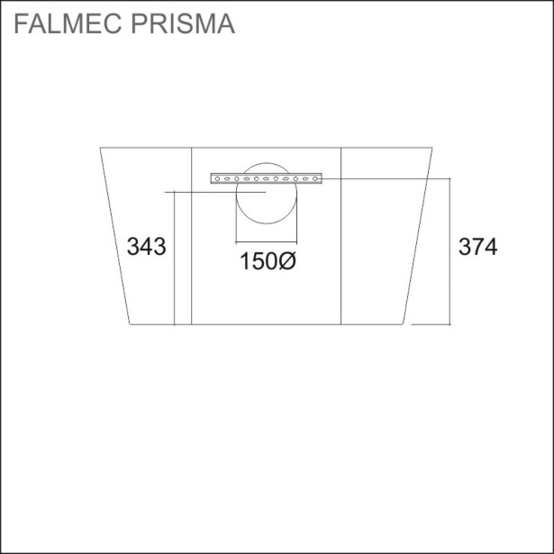 Falmec Liesituuletin Prisma 85, seinämalli, valkoinen/lasi 