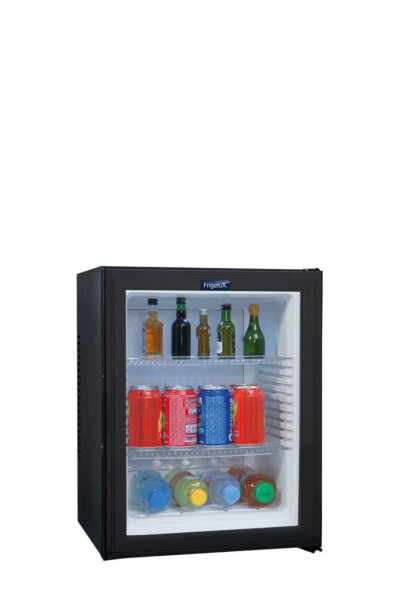 Jääkaappi Frigelux MINIBAR40, lasiovella, 40cm, musta