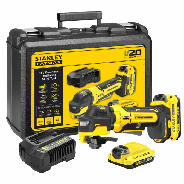 Akkumonitoimityökalu Stanley FatMax V20 SFMCE510D2K-QW, 18V, 2x2.0Ah akuilla