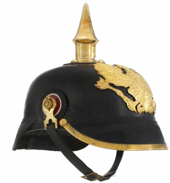 Saksan preussilainen kypärä antiikki kopio musta teräs