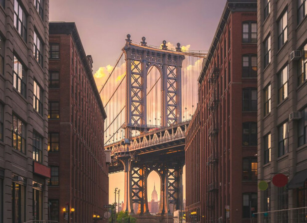 Kuvatapetti A.S. Creation Designwalls Brooklyn Bridge, 350x255cm, ruskea