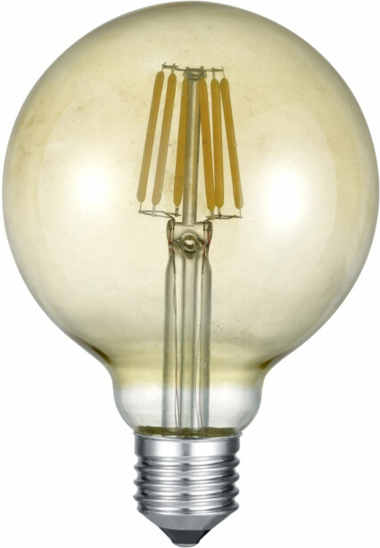 LED-lamppu Trio E27, filament, iso globe, 8W, 806lm, 2700K, ruskea, switch dimmer