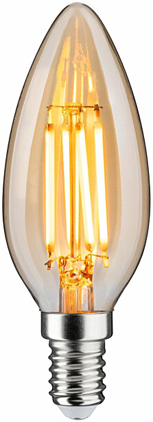 LED-kynttilälamppu Paulmann 1879 Filament E14 450lm 4.9W 1800K 3-Step-Dim himmennettävä kulta