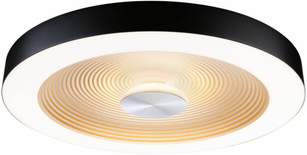 LED-plafondi Paulmann Volea Ø40cm IP44 3000K 500lm/2400lm 4/18.5W himmennettävä musta/kulta