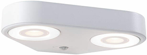 LED-ulkoseinävalaisin Paulmann Silma 2-osainen 280x176mm 3000K 2x5.5/2x0.7W 2x600lm hämäräohjattu liiketunnistin IR valkoinen