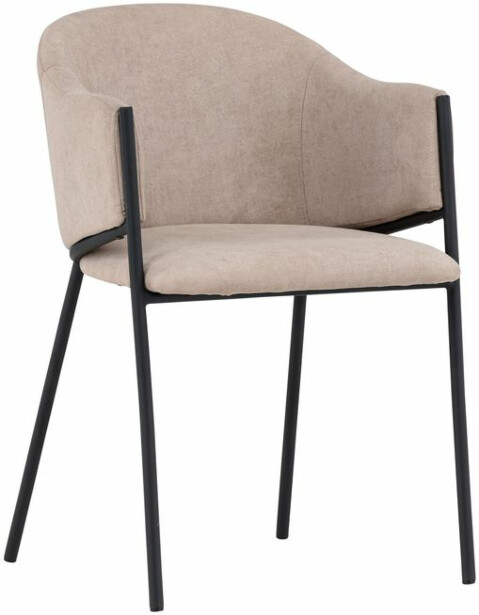 Ruokapöydän tuoli Venture Home Evelina, beige/musta