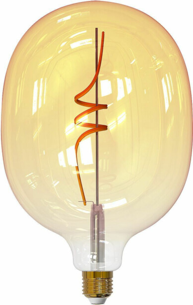 Filamenttilamppu Airam SmartHome SPIRAL FILAMENT, 4.9W, E27, 380lm, 1800-3000K, amber