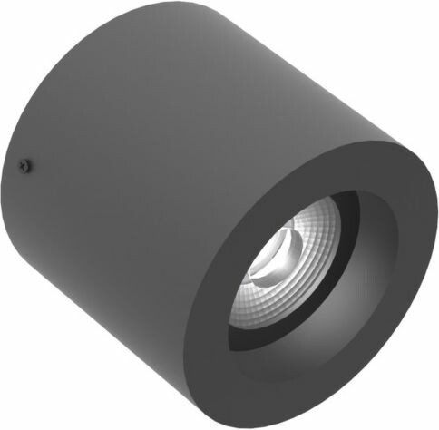 LED-alasvalo Illuxtron Cylinder, Ø100mm, HV-FD, 800lm, 3000K, 40°, musta