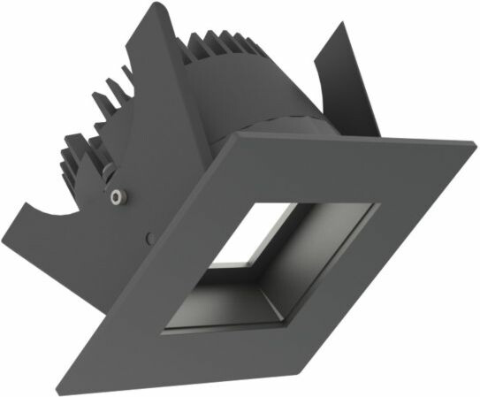 LED-alasvalo Illuxtron Fabio, Ø75mm, HV-FD, 800lm, 3000K, 80°, musta