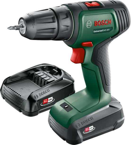 Akkuporakone Bosch UniversalDrill, 18V, 2x1.5Ah akuilla