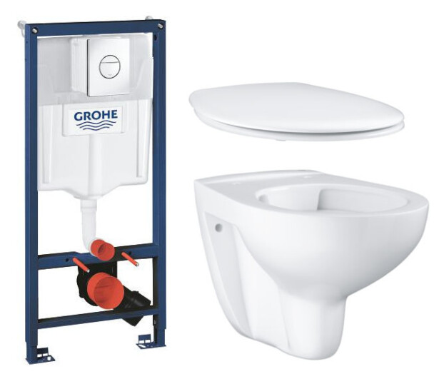 Seinä-WC-paketti Grohe Solido Compact 3 in 1, Verkkokaupan poistotuote
