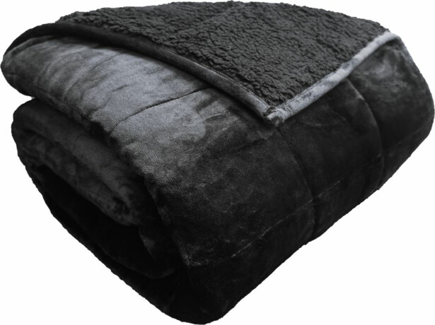 Painopeitto Polar Night Sherpa Black, 135x200cm