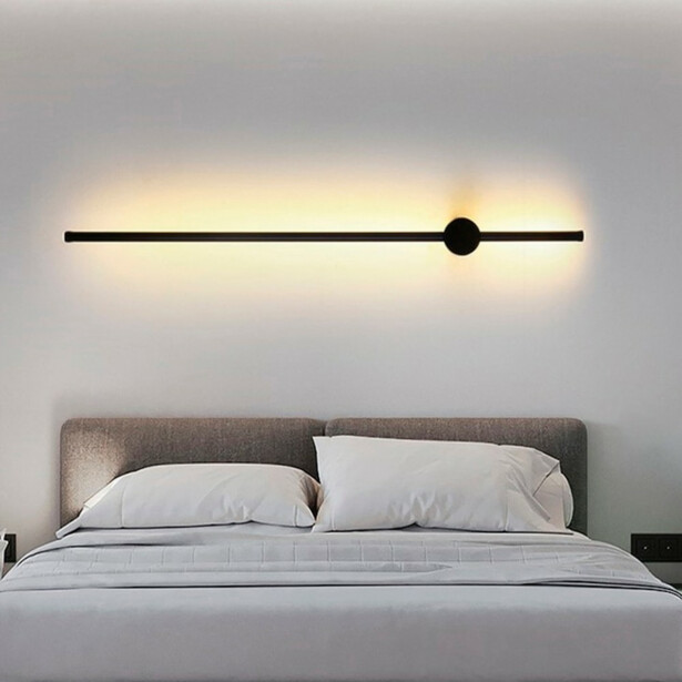 LED-seinävalaisin Linento Lighting Wible, 121cm, musta