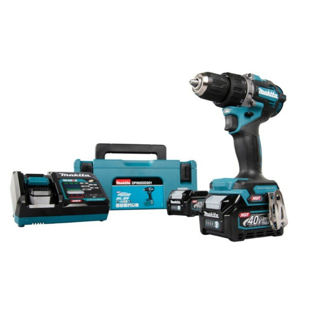 Akkuporakone Makita XGT DF002GD201, 40V, 2x2.5Ah akuilla