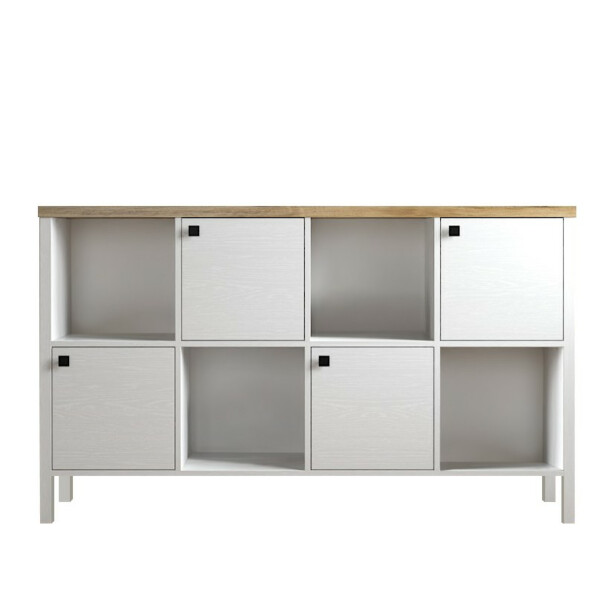 Sivupöytä Linento Furniture FRN-10060-6, valkoinen/atlassetri