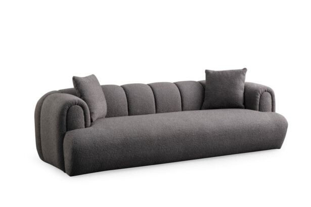 Sohva Linento Furniture Puffy, antrasiitti, 3-istuttava