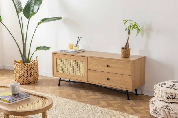 TV-taso Linento Furniture Nala, luonnollinen puu