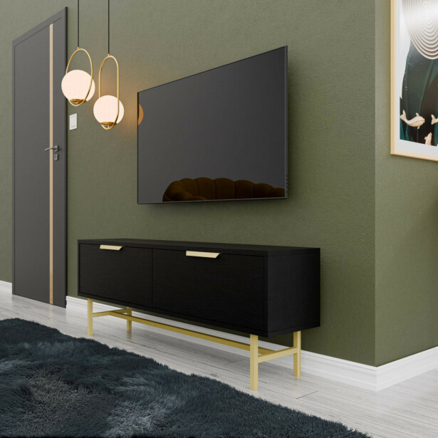 TV-taso Linento Furniture Nero, musta