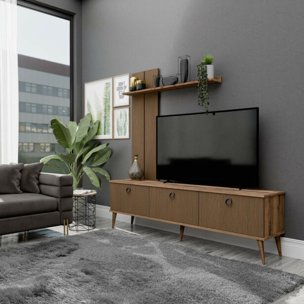 TV-taso Linento Furniture Terra, pähkinäpuu