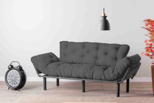 Vuodesohva Linento Furniture Nitta, harmaa, 3-istuttava