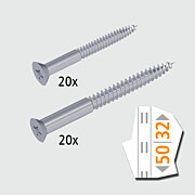 U-kannattimen ruuvisetti Element System ES32