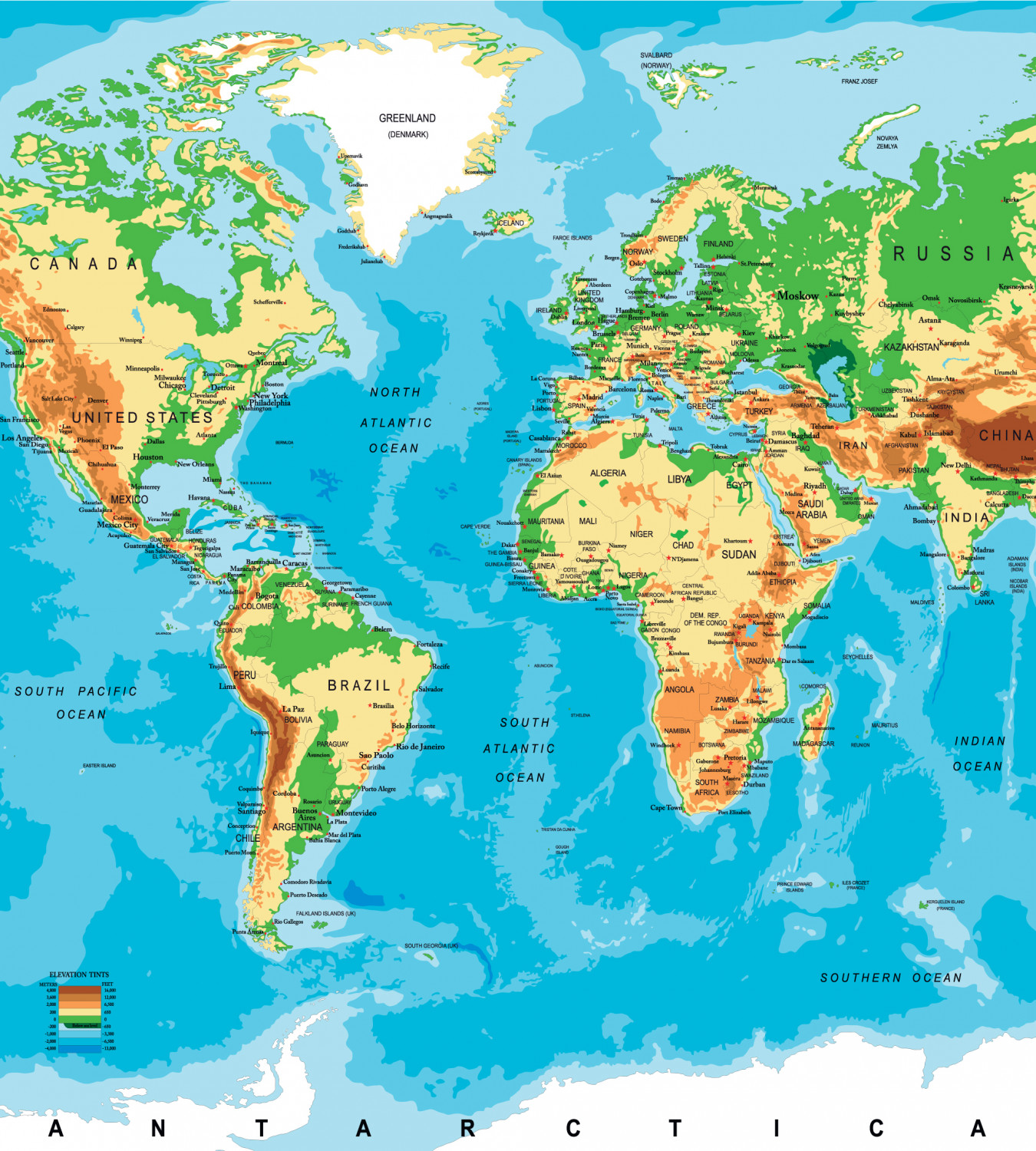 Kuvatapetti Dimex World Map, 225x250cm 