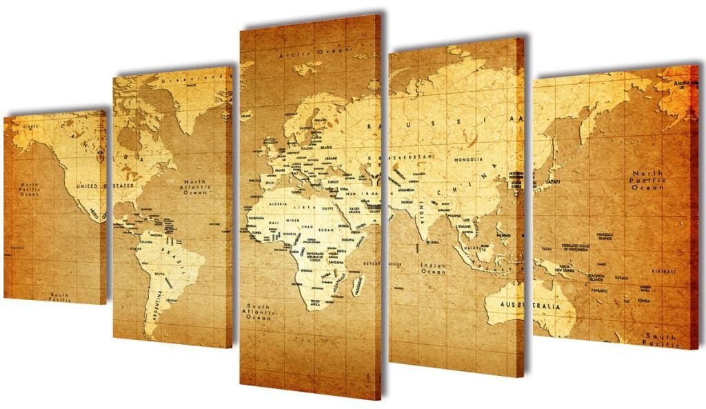 Taulusarja maailman kartta 200 x 100 cm 