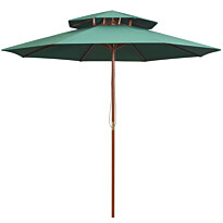 Aurinkovarjo puurungolla, 2-kerroksinen, 270x270cm, eri värejä