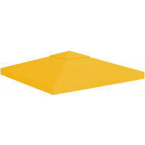 2-kerroksinen huvimajan katto 310 g/mâ² 3x3 m keltainen