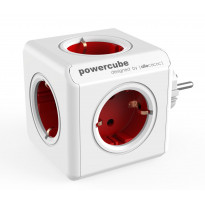Pistorasia Allocacoc PowerCube Original, 5-osainen, punainen/valkoinen