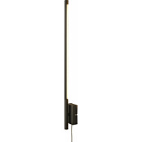 LED-seinävalaisin Aneta Lighting Stecco, 65cm, musta