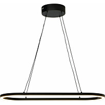 LED-kattovalaisin Aneta Lighting Oda, soikea, 75x30cm, musta