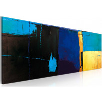 Canvas-taulu Artgeist Kiehtova sininen, käsinmaalattu, 40x100cm