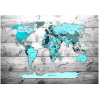 Kuvatapetti Artgeist World Map: Blue Continents, eri kokoja