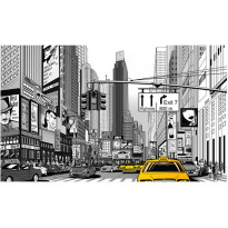 Maisematapetti Artgeist Keltaiset Taksit - NYC, 270x450cm