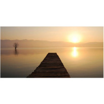 Maisematapetti Artgeist Jetty, Lake, Sunset..., 550x270cm