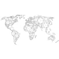 Kuvatapetti Artgeist Map of the World - white solids, eri kokoja