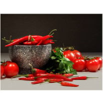 Kuvatapetti Artgeist Chilit ja tomaatit, eri kokoja