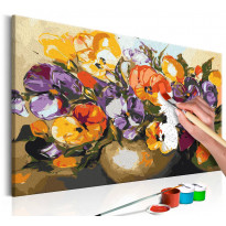 DIY-taulu Artgeist Vase Of Pansies, 40x60cm