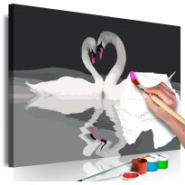 DIY-taulu Artgeist Swan Couple, 40x60cm