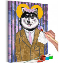 DIY-taulu Artgeist Dog in Suit, 60x40cm