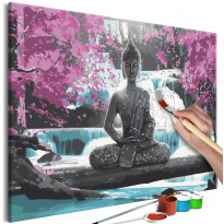 DIY-taulu Artgeist Buddha and Waterfall, 40x60cm