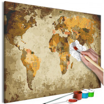 DIY-taulu Artgeist Brown World Map, 40x60cm