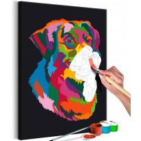 DIY-taulu Artgeist Colourful Dog, 60x40cm