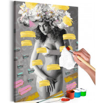 DIY-taulu Artgeist Naked Woman With Flowers, 60x40cm